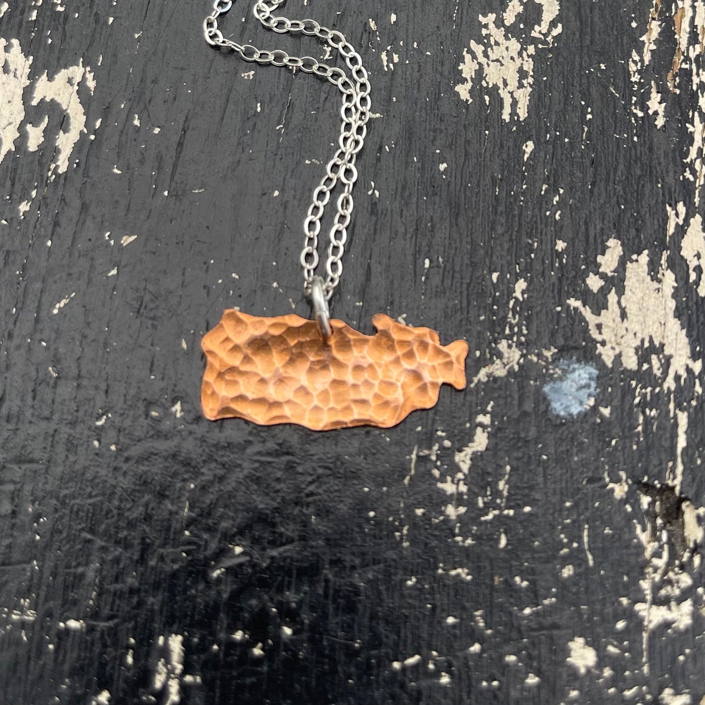 Puerto Rico Geo pendant - Copper